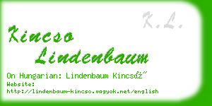 kincso lindenbaum business card
